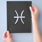 Vissen Zodiac-teken op koolstofvezelprint Flyer (Hand)
