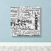 Vissen Zodiac Word Cloud Inspiratie Canvas Afdruk (Insitu (Houten vloer))