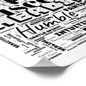 Vissen Zodiac Word Cloud Inspiration Square (S-M) Poster (Hoek)