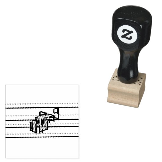 Vissen zomer vreugde rubberstempel (Gestempeld)