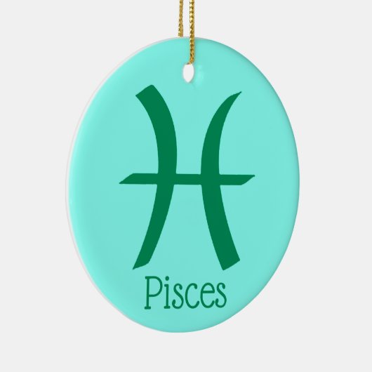 Vissen Zonneteken Sterrenbeeld Symbool Keramisch Ornament (Rechts)