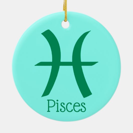 Vissen Zonneteken Sterrenbeeld Symbool Keramisch Ornament (Achterkant)