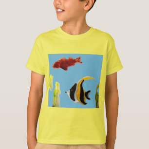 Vissen zwemmen in de zee t-shirt