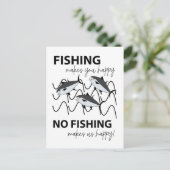 Vissen zwemmen in water Gevist Briefkaart (Staand voorkant)