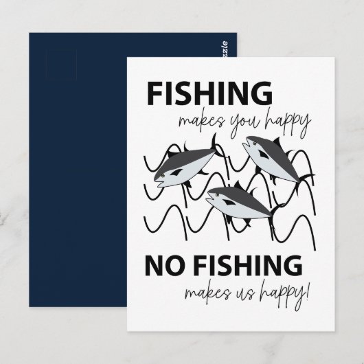 Vissen zwemmen in water Gevist Briefkaart (Voorkant / Achterkant)