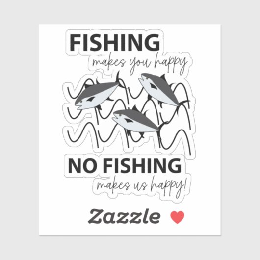 Vissen zwemmen in water Gevist Sticker (Vel)