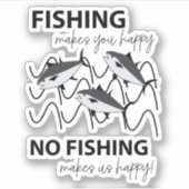 Vissen zwemmen in water Gevist Sticker (Voorkant)