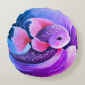 Vissen zwemmen rond kussen (Voorkant)