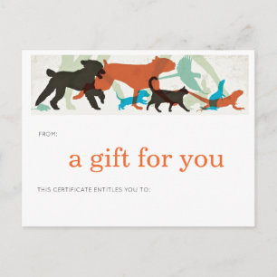 Vissen zwemmen vogels vliegen honden lopen huisdie briefkaart