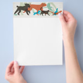 Vissen zwemmen vogels vliegen honden lopen huisdie flyer (Hand)