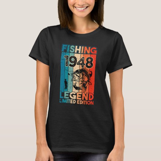 vissenboot Gevist Legend 1948 Bi T-shirt (Voorkant)