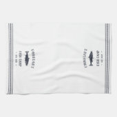 Vissencamp voor de marine & White Rustic Theedoek (Horizontaal)