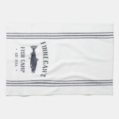 Vissencamp voor de marine & White Rustic Theedoek (Horizontaal)