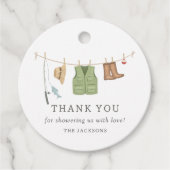 Vissend Baby shower Bedankjes Labels (Voorkant)