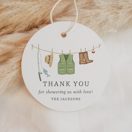 Vissend Baby shower Bedankjes Labels