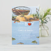 Vissend baby shower kaart (Staand voorkant)