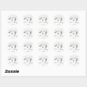 Vissend Baby shower Ronde Sticker (Vel)