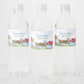 Vissend Baby shower Waterfles Etiket (Flessen)