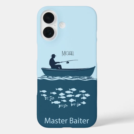 Vissend, blauw Case-Mate iPhone case (Achterkant)