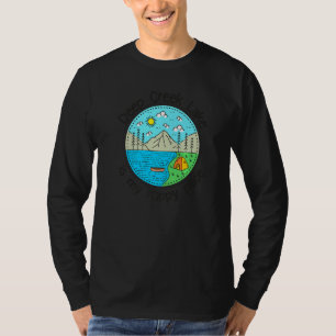 Vissend het Kappen Camping Mijn gelukkige Deep Cre T-shirt