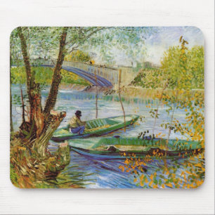 Vissend in de Lente, Vincent van Gogh (F354) Muismat