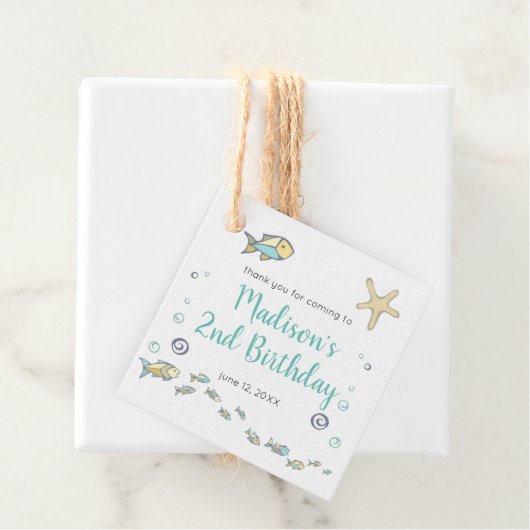 Vissendag onder Zee Bedankjes Labels (In situ)