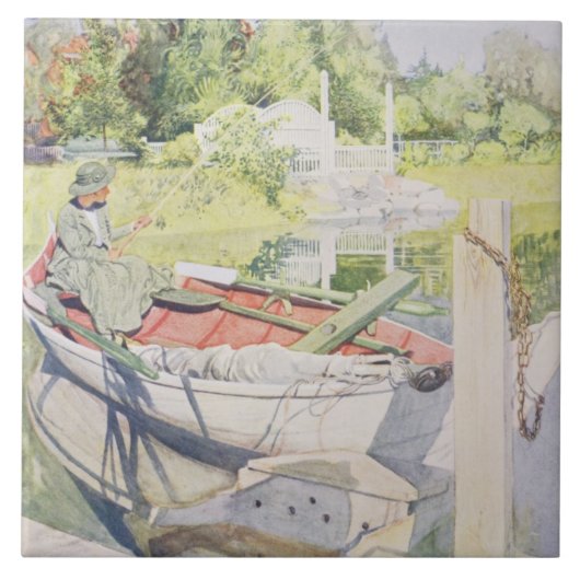 Vissende 1909 tegeltje (Voorkant)