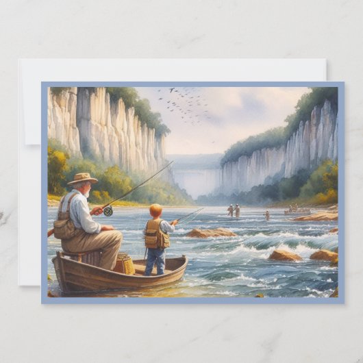 Vissende 50e verjaardag kaart (Achterkant)