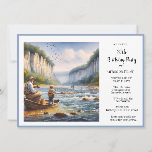 Vissende 50e verjaardag kaart (Voorkant)