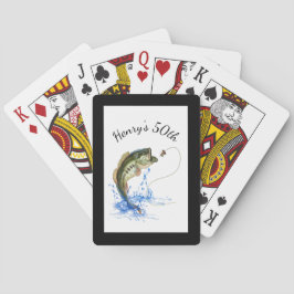 Vissende 50e verjaardag pokerkaarten