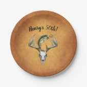 Vissende 50e verjaardag van de jacht papieren bordje (Voorkant)