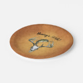 Vissende 50e verjaardag van de jacht papieren bordje (Gekanteld)