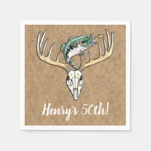 Vissende 50e verjaardag van de jacht servet