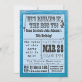 Vissende 75e verjaardag uitnodiging met water (Voorkant)