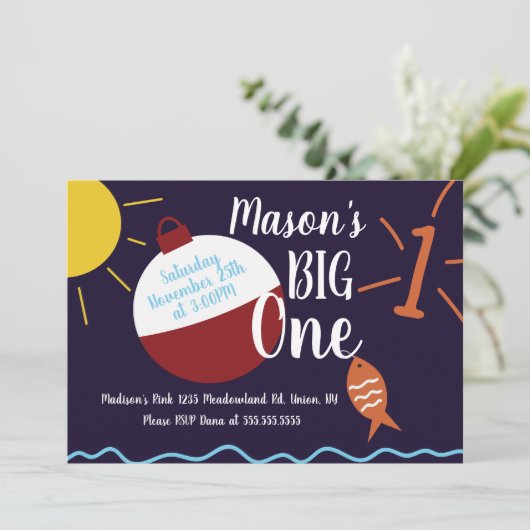 Vissende Bait Party die één visoceaandag draait Kaart (Staand voorkant)