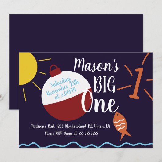 Vissende Bait Party die één visoceaandag draait Kaart (Voorkant / Achterkant)