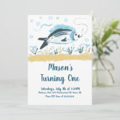 Vissende Bait Party die één visoceaandag draait Kaart (Staand voorkant)