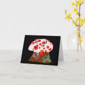 Vissende bloedende tandpaddenstoel kaart (Gele Bloem)