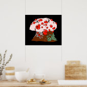 Vissende bloedende tandpaddenstoel poster (Keuken)