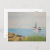 Vissende Boat - Galilee RI Briefkaart (Voorkant / Achterkant)