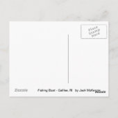 Vissende Boat - Galilee RI Briefkaart (Achterkant)