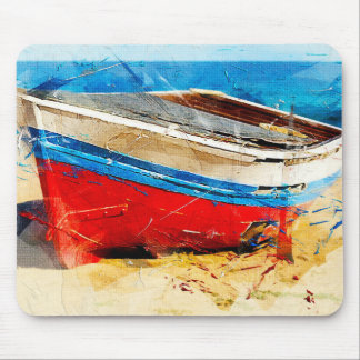 Vissende boat muismat