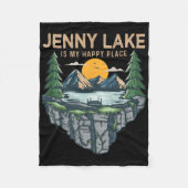 Vissende Boating Camping - My Happy Place Jenny La Fleece Deken (Voorkant)