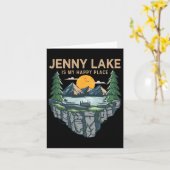 Vissende Boating Camping - My Happy Place Jenny La Kaart (Gele Bloem)