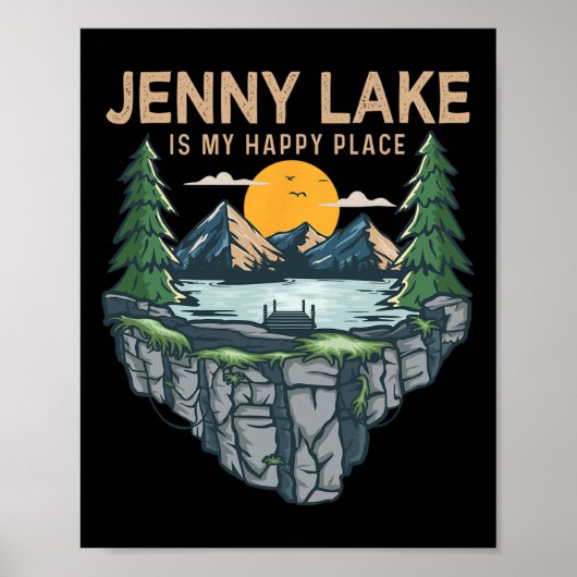 Vissende Boating Camping - My Happy Place Jenny La Poster (Voorkant)