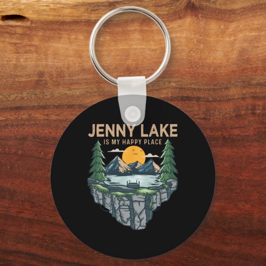 Vissende Boating Camping - My Happy Place Jenny La Sleutelhanger (Voorkant)