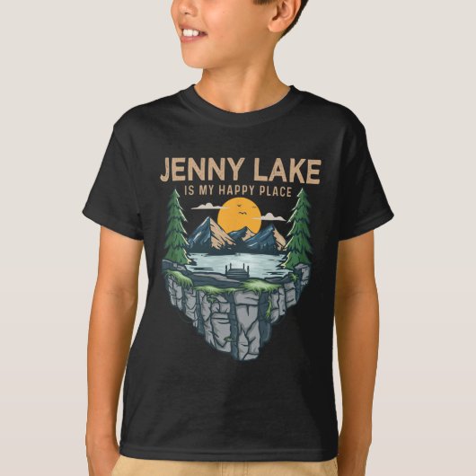 Vissende Boating Camping - My Happy Place Jenny La T-shirt (Voorkant)