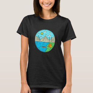 Vissende Boating Camping My Happy Place Lake Norm T-shirt