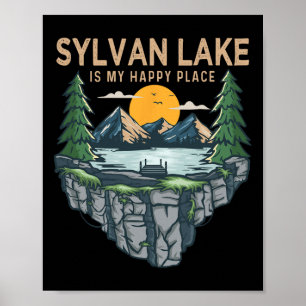 Vissende Boating Camping - My Happy Place Sylvan L Poster