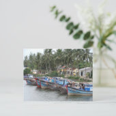 Vissende Boats, Hoi An, Vietnam Briefkaart (Staand voorkant)